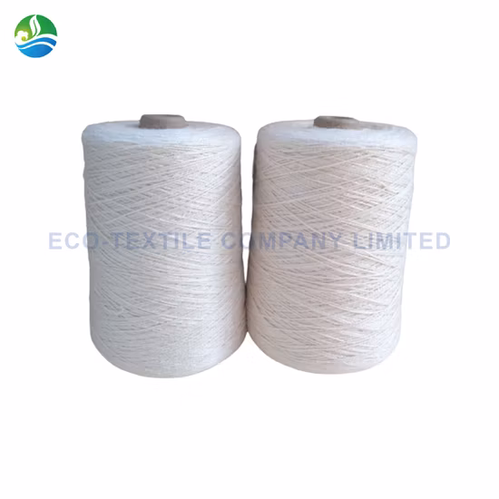 Undyed White Color Raw Silk Ramie Blend Clothing Knitted Yarn