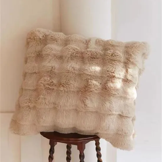 Polyester Fake Fur Cushion of Seat Throw Pillow Gift Wholesale Pillowcase