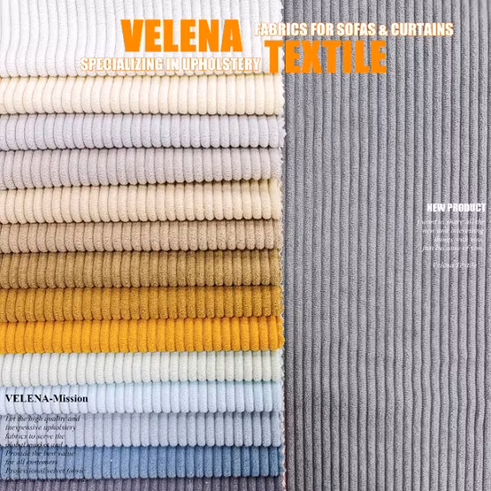 Home Textile Soft Fabric Stripe Furniture Sofa Curtain Fabric